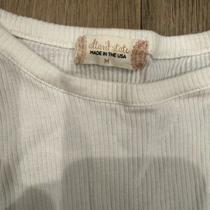 Altar'd State White Ribbed Women's Top
